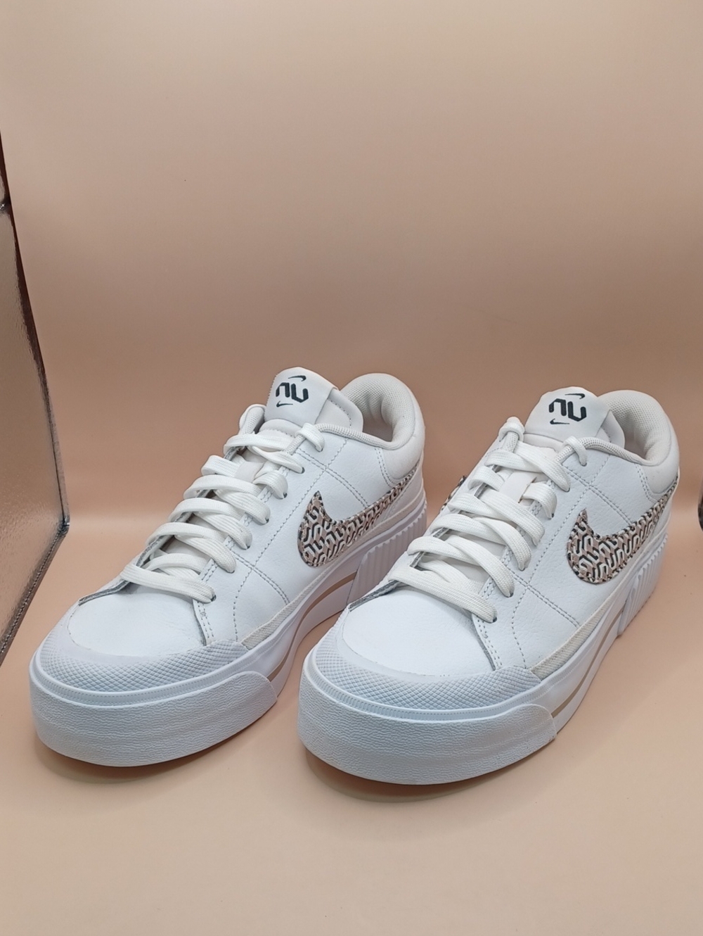 Pre-Owned Nike Court Legacy Lift In Victory-White Women Size 8 US